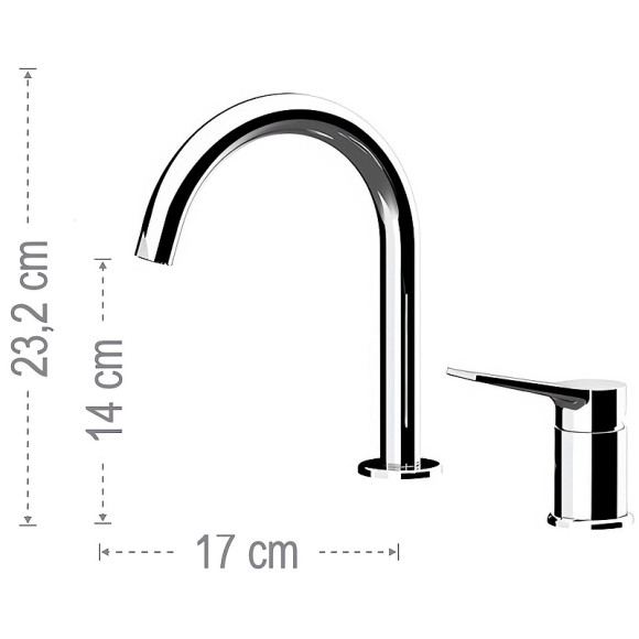 Смеситель для раковины Remer Slash SL57 Хром Смеситель для раковины Remer Slash SL57 Хром