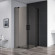 Душевой уголок Cezares Slider 90x80 SLIDER-AH-2-70/80-80/90-BR-NERO профиль Черный матовый стекло бронзовое