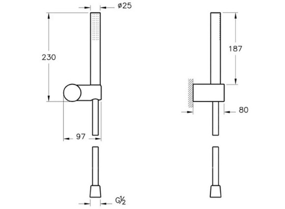 Душевая система Vitra Origin A49266EXP Хром Душевая система Vitra Origin A49266EXP Хром