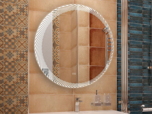 Зеркало Art&Max Sculpture AM-Scu-D770-DS-F-H с подсветкой с сенсорным выключателем Зеркало Art&Max Sculpture AM-Scu-D770-DS-F-H с подсветкой с сенсорным выключателем