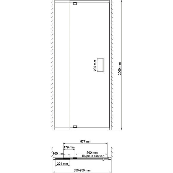 Душевая дверь WasserKRAFT Berkel 90 48P04 профиль Хром стекло прозрачное Душевая дверь WasserKRAFT Berkel 90 48P04 профиль Хром стекло прозрачное