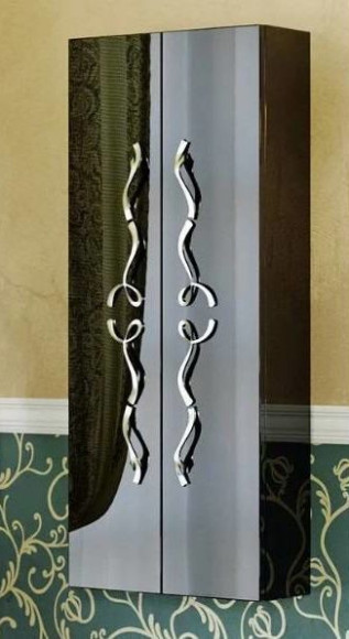 Шкаф пенал Clarberg Due amanti 50 DUE0505BLK Черный без ручек Шкаф пенал Clarberg Due amanti 50 DUE0505BLK Черный без ручек