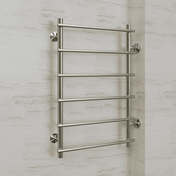 Водяной полотенцесушитель Terminus Квинта П6 500х800 бп500 4670078530172 Хром, боковое подключение, G 1" НР