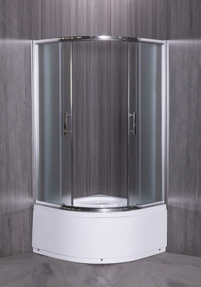 Душевой уголок Esbano ESR-8020 90x90 ESUGR8020 профиль Хром стекло рифленое