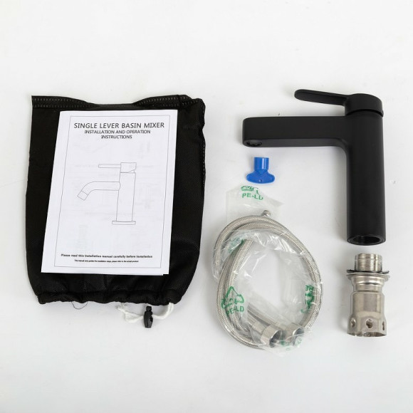 Смеситель для раковины BelBagno Delta DEL-LVM-NERO Черный матовый