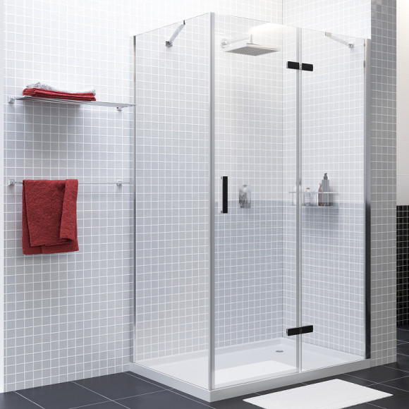 Душевой уголок WasserKRAFT Aller 120х100 R 10H10RBLACK MATT профиль Хром матовый стекло прозрачное