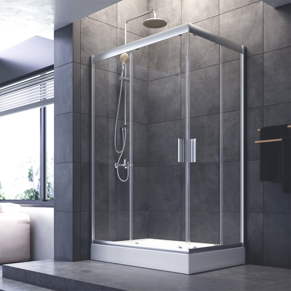 Душевой уголок AM.PM Gem 120x80 W90G-404-120280-MT профиль Хром матовый стекло прозрачное Душевой уголок AM.PM Gem 120x80 W90G-404-120280-MT профиль Хром матовый стекло прозрачное