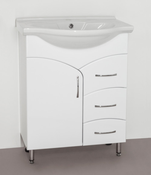 Тумба под раковину Style Line Эко Стандарт 22 Байкал 65 Белый глянец Тумба под раковину Style Line Эко Стандарт 22 Байкал 65 Белый глянец