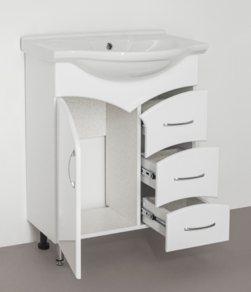 Тумба под раковину Style Line Эко Стандарт 22 Байкал 65 Белый глянец Тумба под раковину Style Line Эко Стандарт 22 Байкал 65 Белый глянец