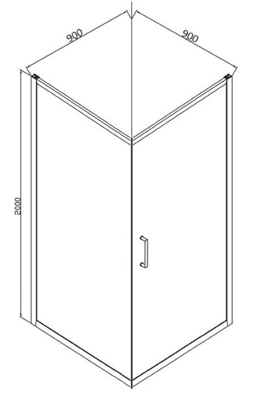 Душевой уголок Bravat Drop 90x90 BS090.2110A профиль Хром стекло прозрачное Душевой уголок Bravat Drop 90x90 BS090.2110A профиль Хром стекло прозрачное