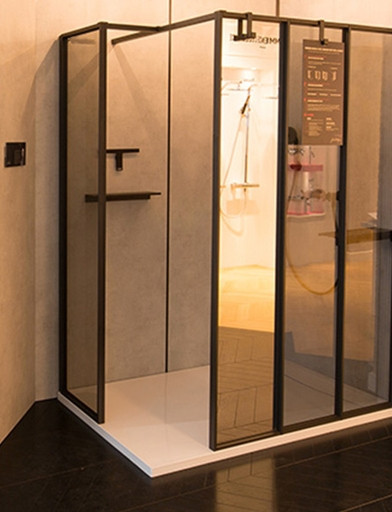 Душевая стенка Jacob Delafon Nouvelle Vague 40 E94WS40-VTG профиль Черный матовый стекло тонированное