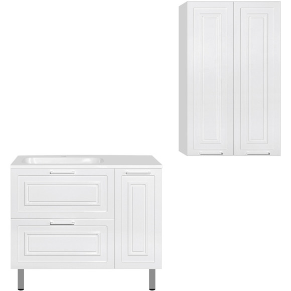 Тумба под раковину Style Line Альба 90 L Люкс Plus ЛС-000010052 Белая Тумба под раковину Style Line Альба 90 L Люкс Plus ЛС-000010052 Белая