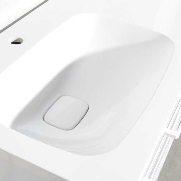 Тумба под раковину Style Line Альба 90 L Люкс Plus ЛС-000010052 Белая Тумба под раковину Style Line Альба 90 L Люкс Plus ЛС-000010052 Белая