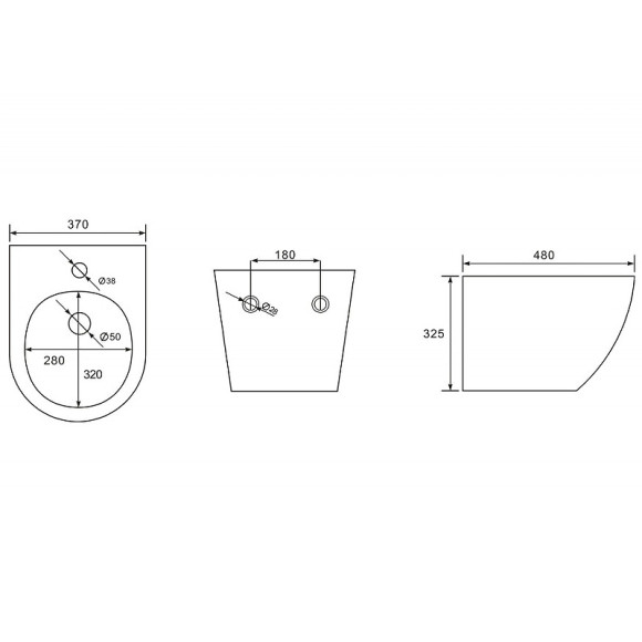Биде Abber Bequem AC1150MW подвесное Белое матовое