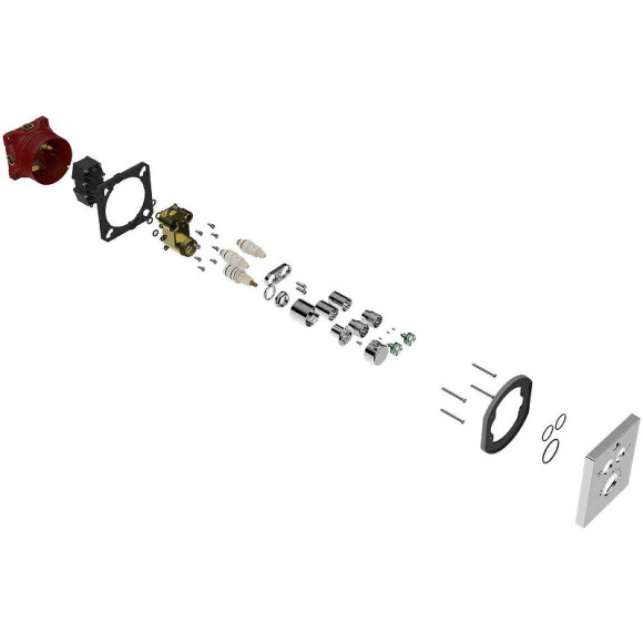 Смеситель для душа Vincea VSCV-321T-MCH с термостатом Хром Смеситель для душа Vincea VSCV-321T-MCH с термостатом Хром