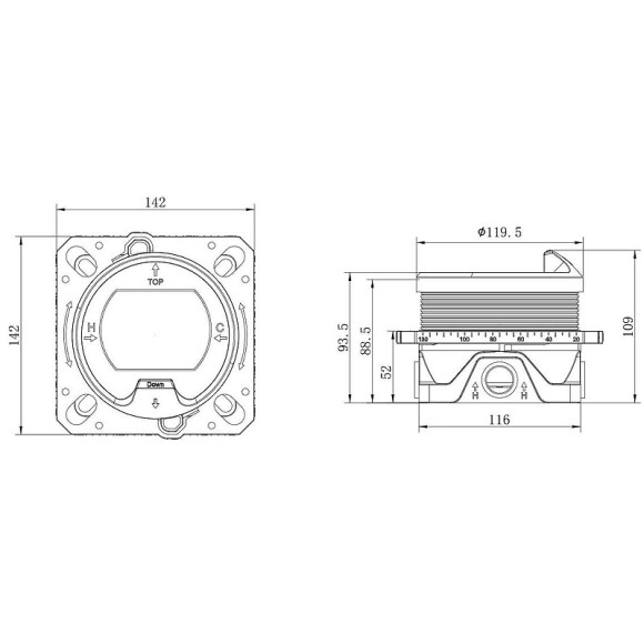 Смеситель для душа Vincea VSCV-321T-MCH с термостатом Хром Смеситель для душа Vincea VSCV-321T-MCH с термостатом Хром