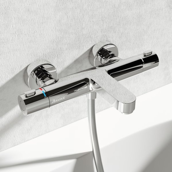 Смеситель для ванны Ravak Termo 300 TE 023.00/150 X070097 с термостатом Хром Смеситель для ванны Ravak Termo 300 TE 023.00/150 X070097 с термостатом Хром