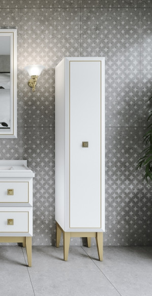 Шкаф пенал Caprigo Metropol 35 13750.25R-021.GLD.00.05/071.20 Белый матовый