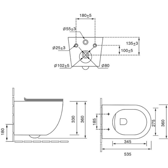 Унитаз Vincea Globo VT1-14T подвесной Белый с сиденьем Микролифт
