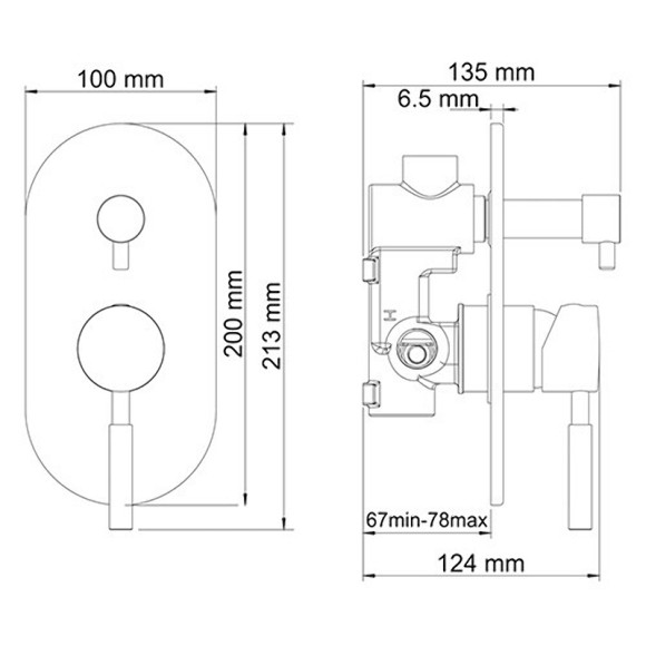 Смеситель для душа WasserKRAFT Wern 4241 Хром матовый