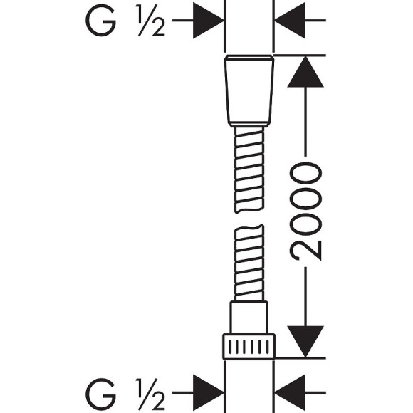Душевой шланг Hansgrohe Metaflex 28264000 Хром