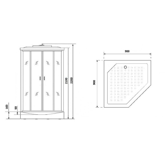 Душевая кабина Niagara Premium 90x90 NG-6901-01GD Black с гидромассажем Душевая кабина Niagara Premium 90x90 NG-6901-01GD Black с гидромассажем