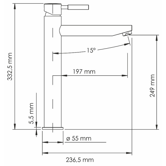 Смеситель для раковины WasserKRAFT Wern 4203H Никель