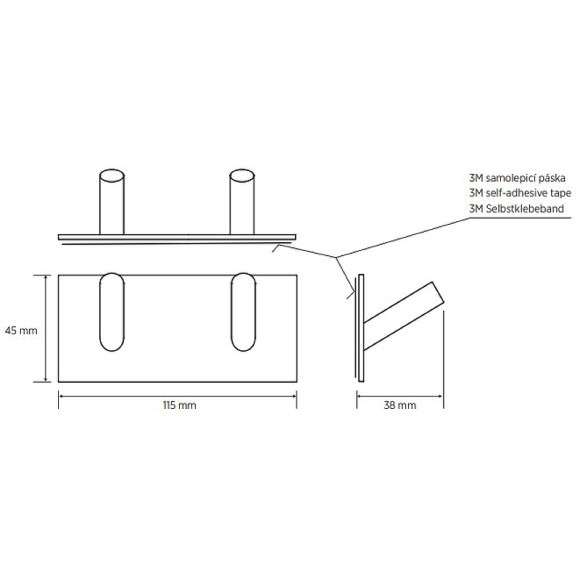 Вешалка для полотенец Bemeta Easy 163106271 Нержавеющая сталь полированная