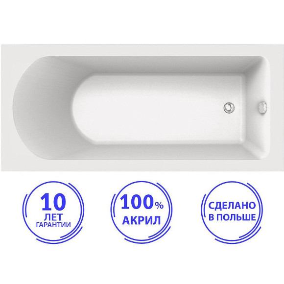 Акриловая ванна C-Bath Geba 180x75 CBQ009002 без гидромассажа