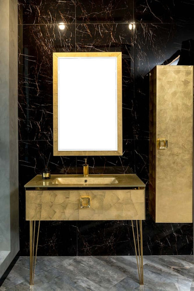 Шкаф пенал Boheme Armadi Art Lucido 35 772-Foil подвесной Поталь Шкаф пенал Boheme Armadi Art Lucido 35 772-Foil подвесной Поталь