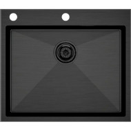 Кухонная мойка Paulmark Kroner-Edge 59 PM775951-GM Вороненая сталь Кухонная мойка Paulmark Kroner-Edge 59 PM775951-GM Вороненая сталь