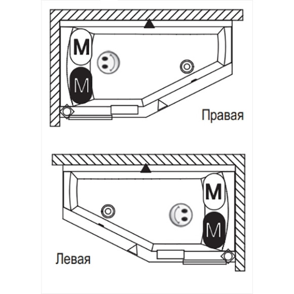 Акриловая ванна Riho Geta 160x90 B030001005 (BA8700500000000) L без гидромассажа Акриловая ванна Riho Geta 160x90 B030001005 (BA8700500000000) L без гидромассажа