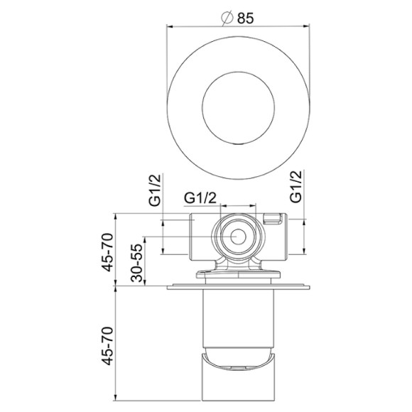 Смеситель для душа Webert One-B NB880101015 Хром