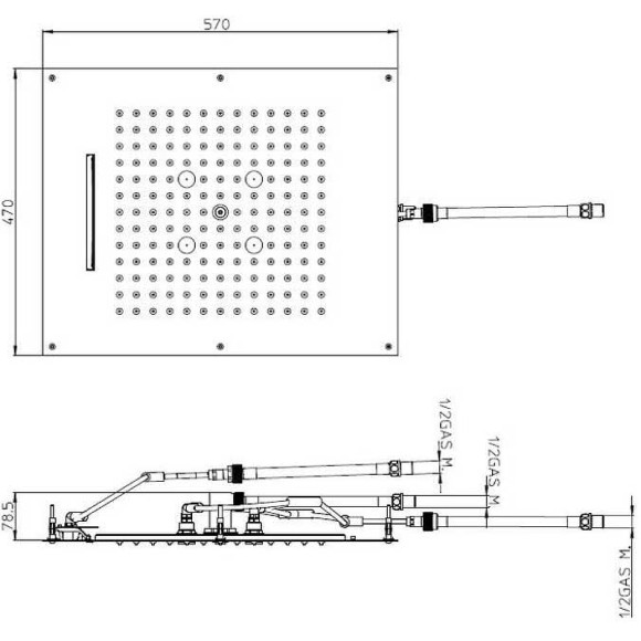 Верхний душ Bossini Dream 3 H38930.030 Хром Верхний душ Bossini Dream 3 H38930.030 Хром