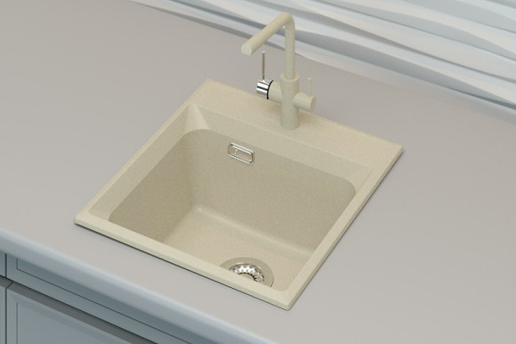 Кухонная мойка Point Мисти 46 PN3011BG Cветло-бежевая Кухонная мойка Point Мисти 46 PN3011BG Cветло-бежевая