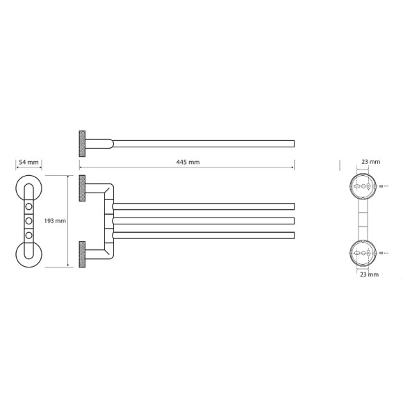 Полотенцедержатель Bemeta Stella 166204112 поворотный Хром