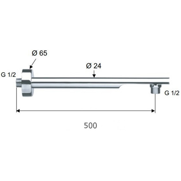 Кронштейн для верхнего душа Remer Minimal 348N50 Хром Кронштейн для верхнего душа Remer Minimal 348N50 Хром