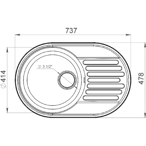 Кухонная мойка GranFest Quarz GF-Z18 Бежевая