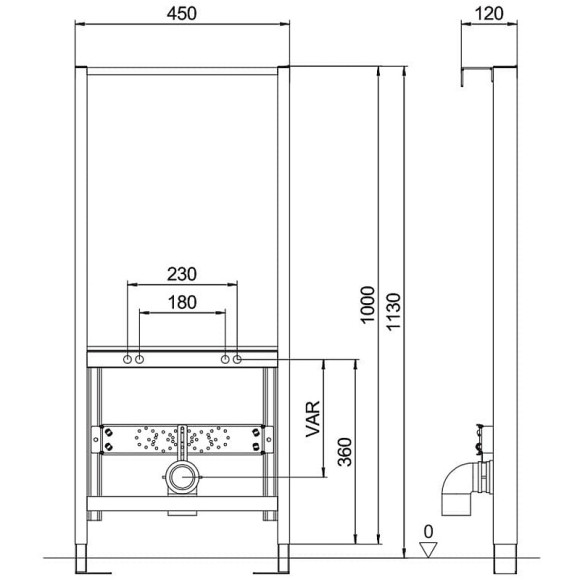 Инсталляция Aquanika Basic 10.614.450.00 new для биде Синяя Инсталляция Aquanika Basic 10.614.450.00 new для биде Синяя