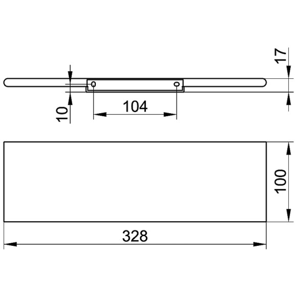 Полочка для душа Keuco Edition 400 11558 170000 Хром матовый