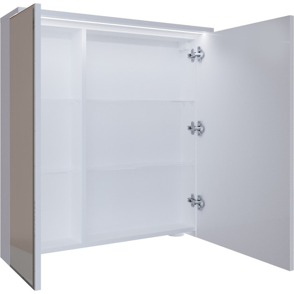 Зеркальный шкаф 1MarKa Соната 75 Ц0000007616 с подсветкой  Белый глянец