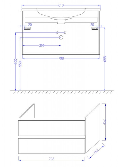Тумба под раковину Jacob Delafon Madeleine 80 EB2053-J51 подвесная Белый матовый Тумба под раковину Jacob Delafon Madeleine 80 EB2053-J51 подвесная Белый матовый