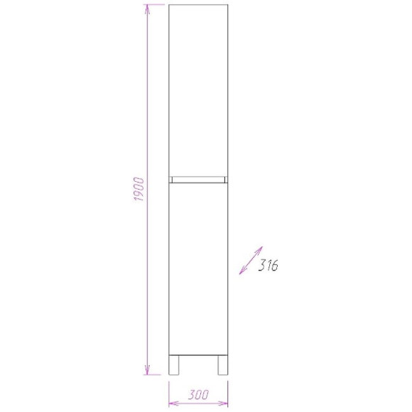Шкаф пенал Onika Элита 30.10 403039 Белый Шкаф пенал Onika Элита 30.10 403039 Белый