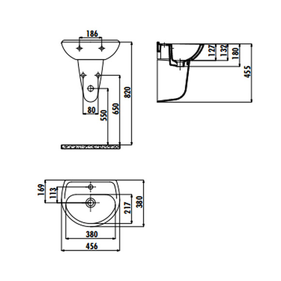 Раковина Creavit Sedef 45 TP145-00CB00E-0000 Белая Раковина Creavit Sedef 45 TP145-00CB00E-0000 Белая