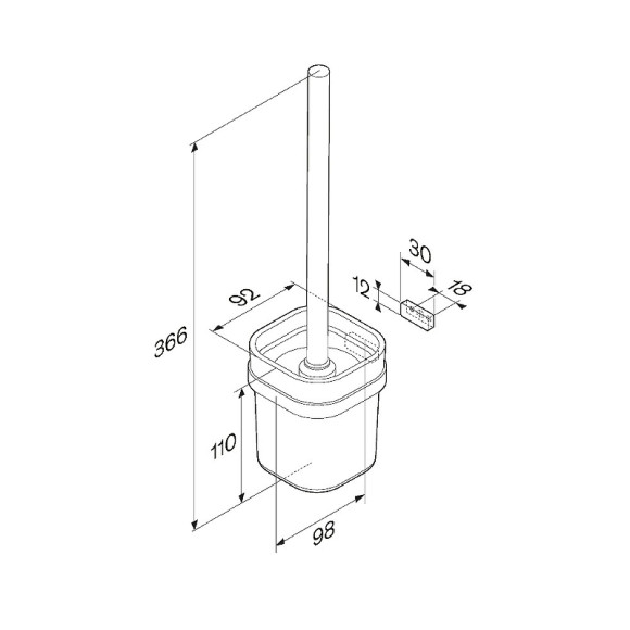 Ершик для унитаза AM.PM Func A8F33300 Хром Ершик для унитаза AM.PM Func A8F33300 Хром