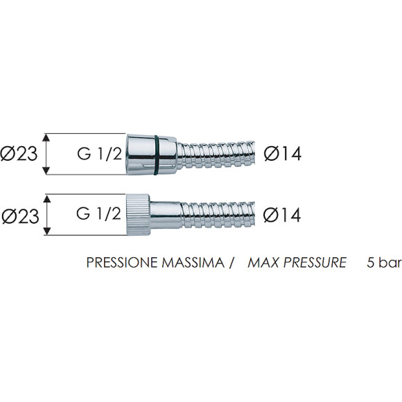 Душевой шланг Remer 333CNES200 Хром Душевой шланг Remer 333CNES200 Хром