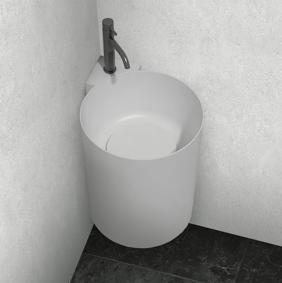 Раковина Abber Stein 42 AS2625 угловая Белая матовая Раковина Abber Stein 42 AS2625 угловая Белая матовая