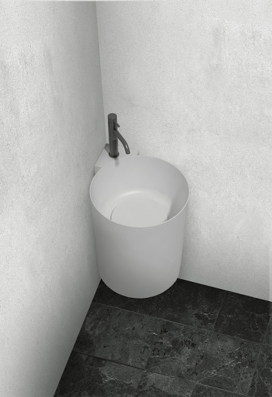 Раковина Abber Stein 42 AS2625 угловая Белая матовая Раковина Abber Stein 42 AS2625 угловая Белая матовая