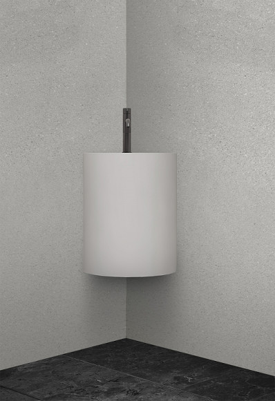 Раковина Abber Stein 42 AS2625 угловая Белая матовая Раковина Abber Stein 42 AS2625 угловая Белая матовая