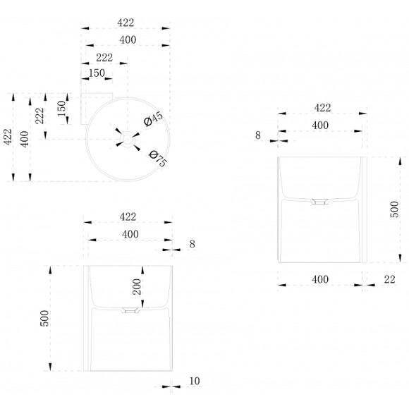 Раковина Abber Stein 42 AS2625 угловая Белая матовая Раковина Abber Stein 42 AS2625 угловая Белая матовая